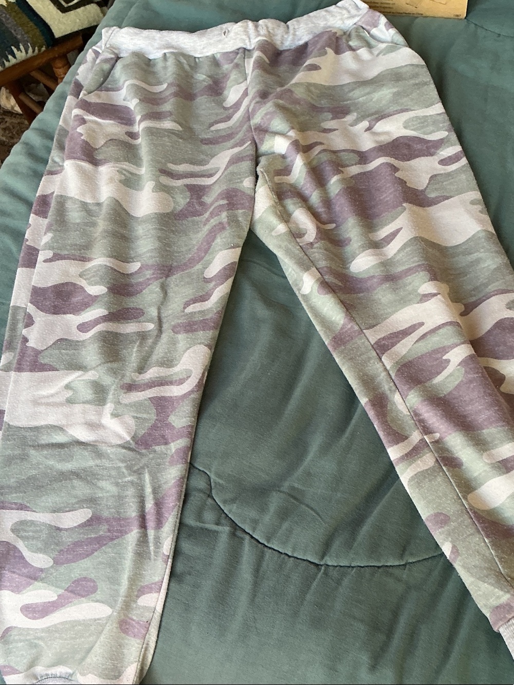 Old Navy Lavender & Sage Camo Kids Pajama Bottoms
